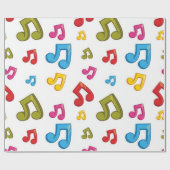 音楽パターン ラッピングペーパー (フラット)