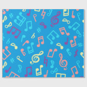 音楽パターン ラッピングペーパー (フラット)