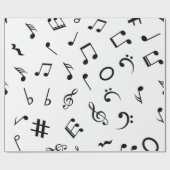 音楽パターン ラッピングペーパー (フラット)