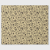 音楽パターン ラッピングペーパー (フラット)