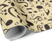 音楽パターン ラッピングペーパー (ロールコーナー)