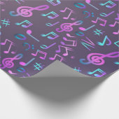 音楽パターン ラッピングペーパー (角)
