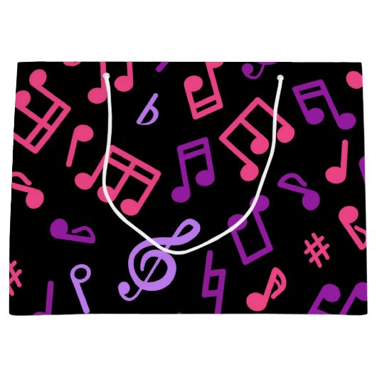 音楽パターン ラージペーパーバッグ (正面)