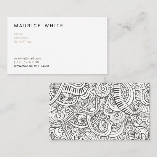 音楽パターン 名刺 (正面/裏面)