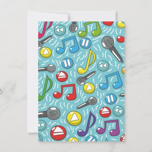 音楽パターン 招待状 (裏面)