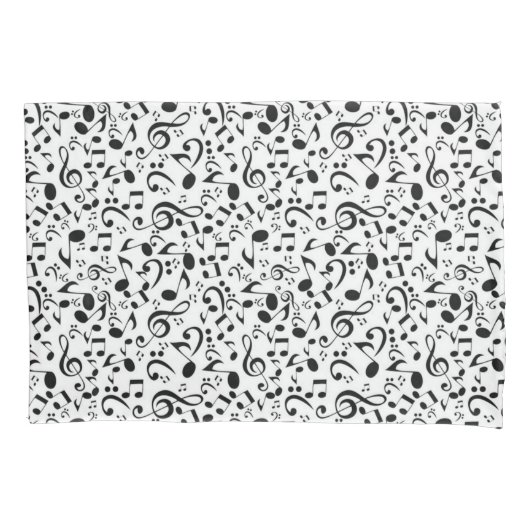 音楽パターン 枕カバー (正面)