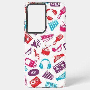 音楽パターン SAMSUNG GALAXY S21 ULTRAケース