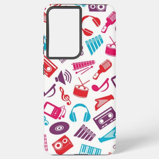 音楽パターン SAMSUNG GALAXYケース (裏面)