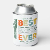 音楽パパ最高のパパEver Guitar Chords パーソナライズされた 缶クーラー (缶正面)