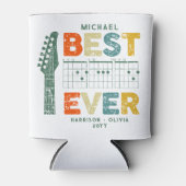 音楽パパ最高のパパEver Guitar Chords パーソナライズされた 缶クーラー (正面)
