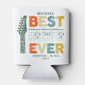 音楽パパ最高のパパEver Guitar Chords パーソナライズされた 缶クーラー (裏面)