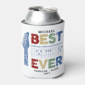音楽パパ最高のパパEver Guitar Chords パーソナライズされた 缶クーラー (缶正面)