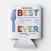 音楽パパ最高のパパEver Guitar Chords パーソナライズされた 缶クーラー (裏面)