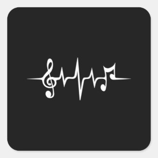 音楽パルスノートクレフ、 音符記号周波数波音 スクエアシール