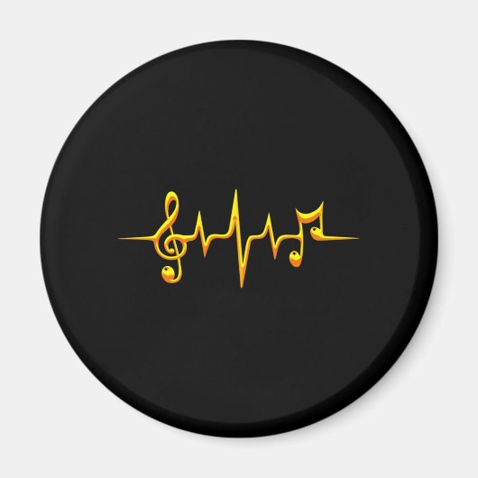 音楽パルスノートクレフ、 音符記号周波数波音 マグネット (正面)