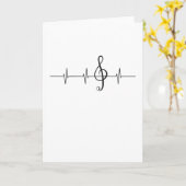 音楽パルスミュージシャンハートビートクレフ、 音符記号 カード (黄色い花)