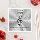 音楽パーソナライズされたをテーマにした卒業パーティーのナプキンス スタンダードランチョンナプキン (インサイチュ)