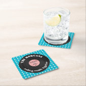 音楽パーソナライズされたアルバムレトロデザイン スクエアペーパーコースター (インサイチュ)