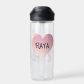 音楽パーソナライズされたゲームと猫アニメ少女 ウォーターボトル (背面)