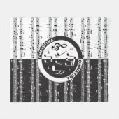 音楽パーソナライズされたスコアデザイン フリースブランケット (正面(横))