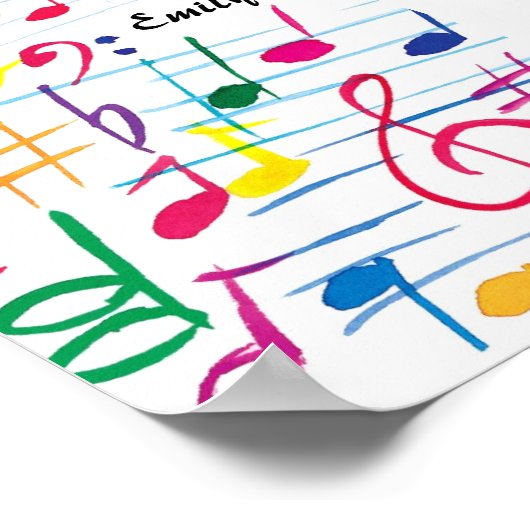 音楽パーソナライズされたノートのポスター ポスター (角)