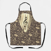 音楽パーソナライズされたノートギターピック エプロン (正面)