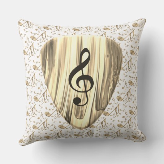 音楽パーソナライズされたノートギターピック クッション (裏面)