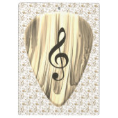 音楽パーソナライズされたノートギターピック クリップボード (裏面)