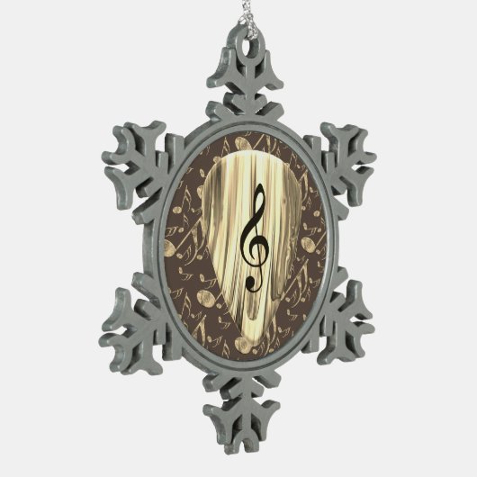 音楽パーソナライズされたノートギターピック スノーフレークピューターオーナメント (左)