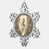 音楽パーソナライズされたノートギターピック スノーフレークピューターオーナメント (右)