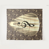 音楽パーソナライズされたノートギターピック タペストリー (正面(横))