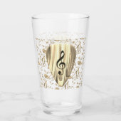 音楽パーソナライズされたノートギターピック タンブラーグラス (裏面)