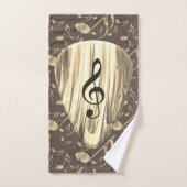 音楽パーソナライズされたノートギターピック バスタオルセット (ハンドタオル)