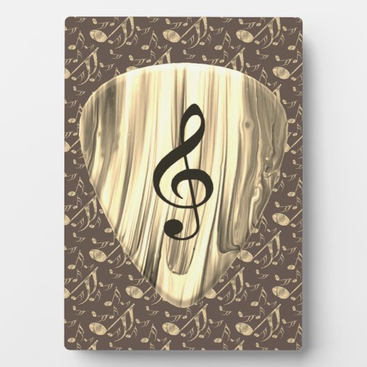 音楽パーソナライズされたノートギターピック フォトプラーク (正面)