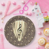 音楽パーソナライズされたノートギターピック ペーパープレート (パーティー)