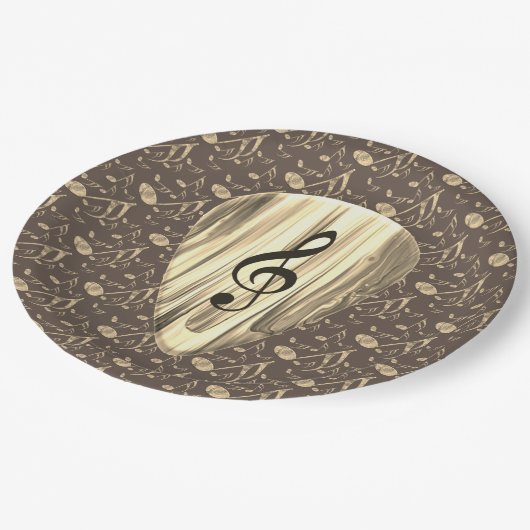 音楽パーソナライズされたノートギターピック ペーパープレート (アングル)