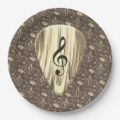音楽パーソナライズされたノートギターピック ペーパープレート (正面)