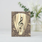 音楽パーソナライズされたノートギターピック ポストカード (スタンド正面)