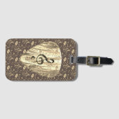 音楽パーソナライズされたノートギターピック ラゲッジタグ (正面横)