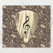 音楽パーソナライズされたノートギターピック リキュールボトルラベル (シングルラベル)