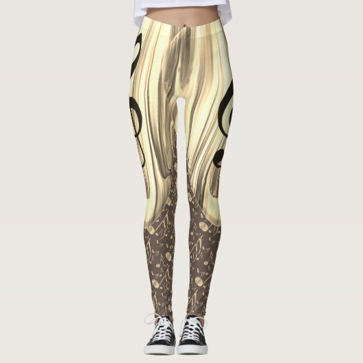 音楽パーソナライズされたノートギターピック レギンス (正面)