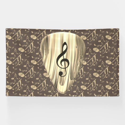 音楽パーソナライズされたノートギターピック 横断幕 (横)