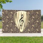 音楽パーソナライズされたノートギターピック 横断幕 (外側)