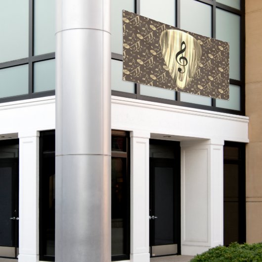 音楽パーソナライズされたノートギターピック 横断幕 (ビルの外側)