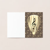 音楽パーソナライズされたノートギターピック 箔カード (内部)