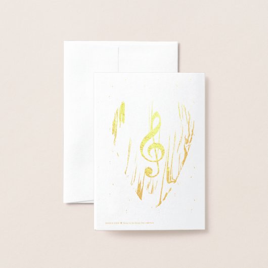 音楽パーソナライズされたノートギターピック 箔カード (裏面封筒付き)