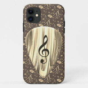 音楽パーソナライズされたノートギターピック iPhone 11 ケース