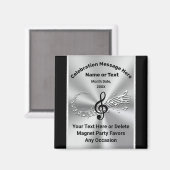 音楽パーソナライズされたノートパーティーの好意、任意の大事な行事 マグネット (正面/裏面)