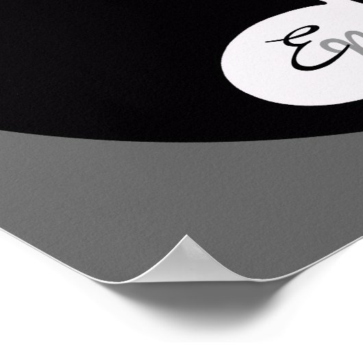 音楽パーソナライズされたノート黒アイディア ポスター (角)