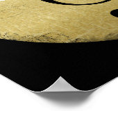 音楽パーソナライズされたノート、黒い高音クレフ、 音符記号 ポスター (角)